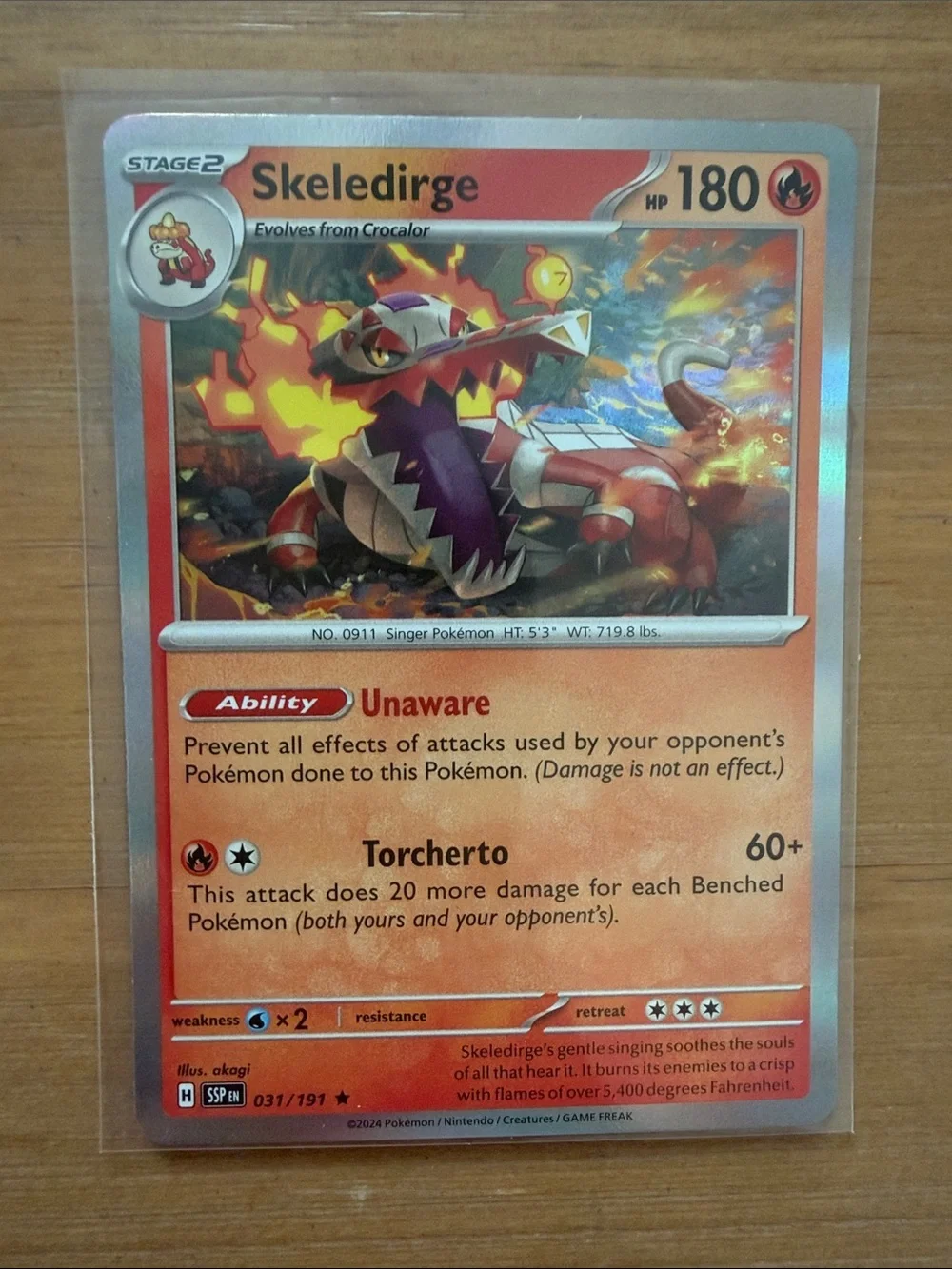 Fuecoco, Crocalor & Skeledirge Evolution Lot | 5 Pokémon Cards ✨5/$25✨